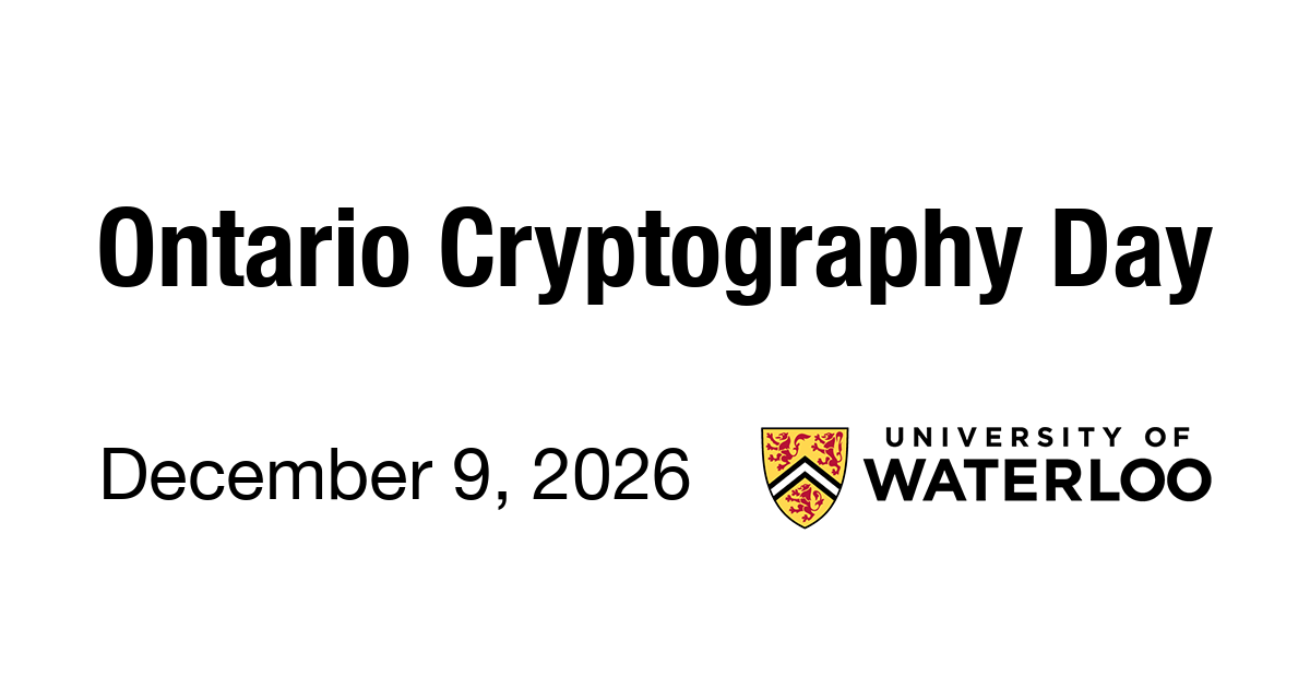 Ontario Cryptography Day